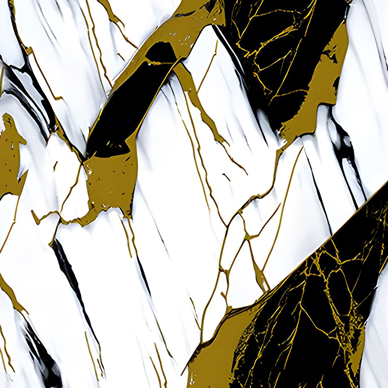 Ginintuan ng Black Jade Living Room Wall Dekorasyon PET Transfer Film
