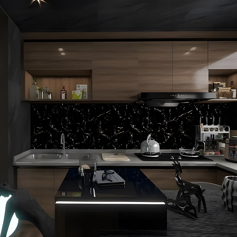 Ginintuan na Black Crystal Kitchen Cabinet Dekorasyon PET Transfer Film