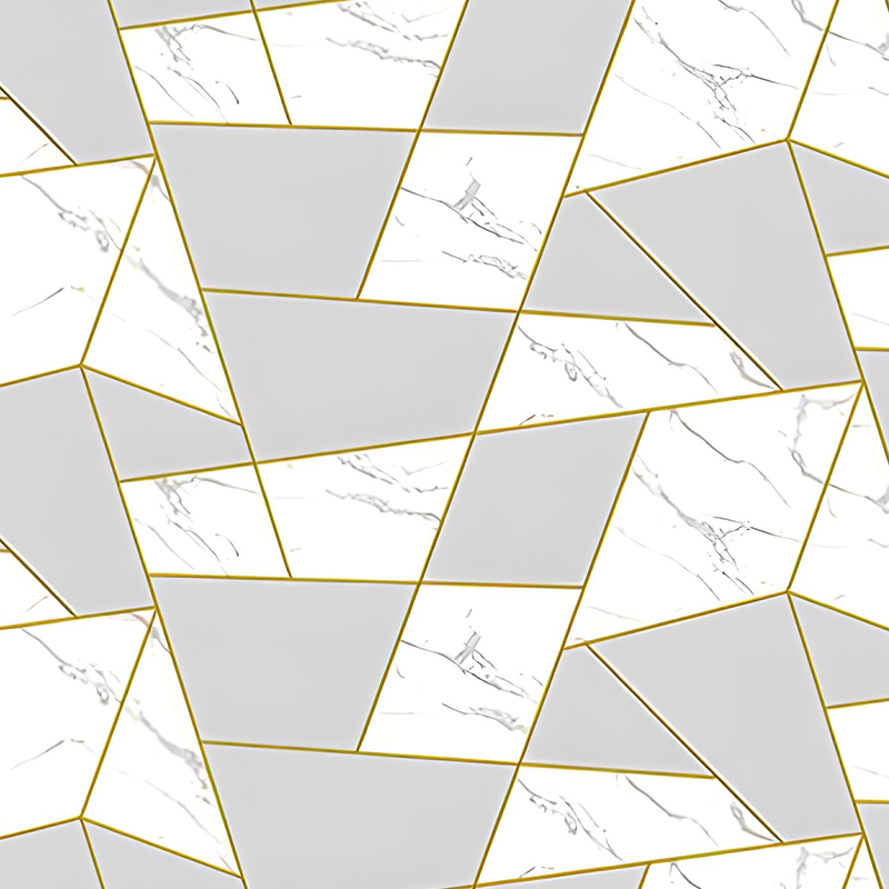 Gilded Geometric Living Room Background Wall Dekorasyon PET Transfer Film