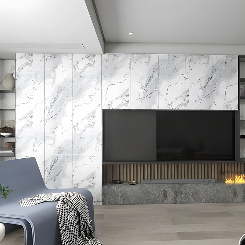 Ginintuang Cloud Rock Apartment Background Wall Dekorasyon PET Transfer Film