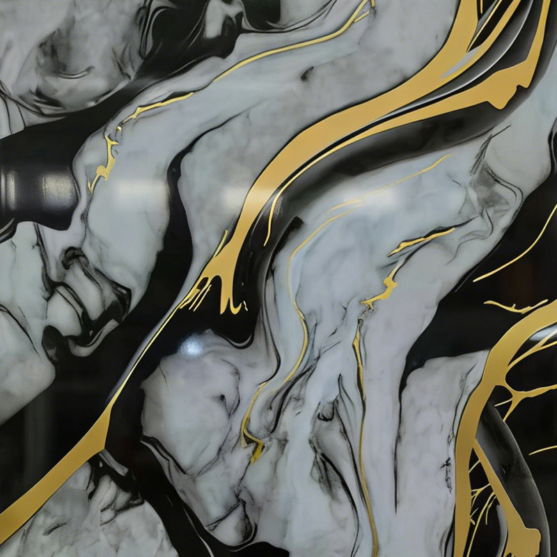 Easy-Clean UV Coated Marble Panel para sa Living Room TV Background Wall