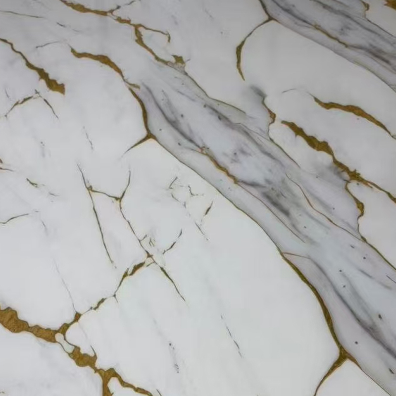Fireproof UV Coated Artificial Marble Wall Cladding para sa Lobby ng Hotel